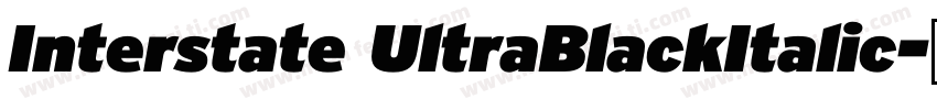 Interstate UltraBlackItalic字体转换